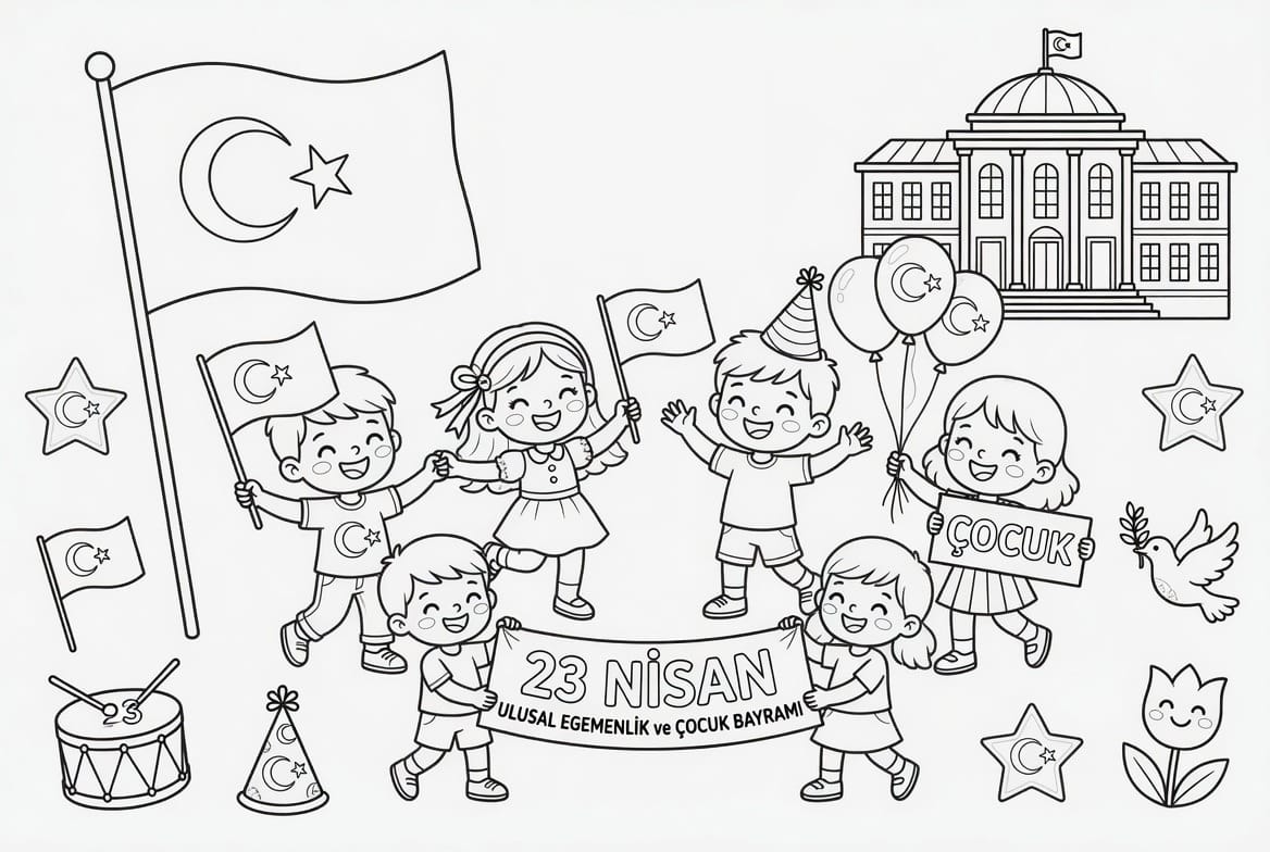 23 Nisan Şenliği Boyama