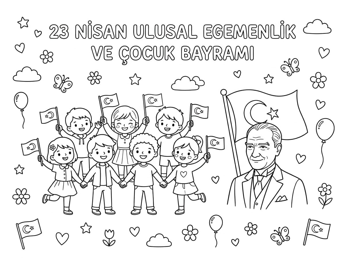 23 Nisan Sınıf Süsleme Boyama