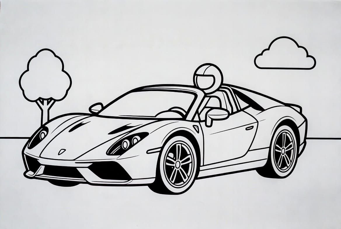 Şehir Arabası Boyama Boyama