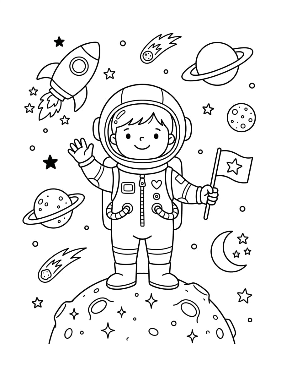 Astronot Boyama