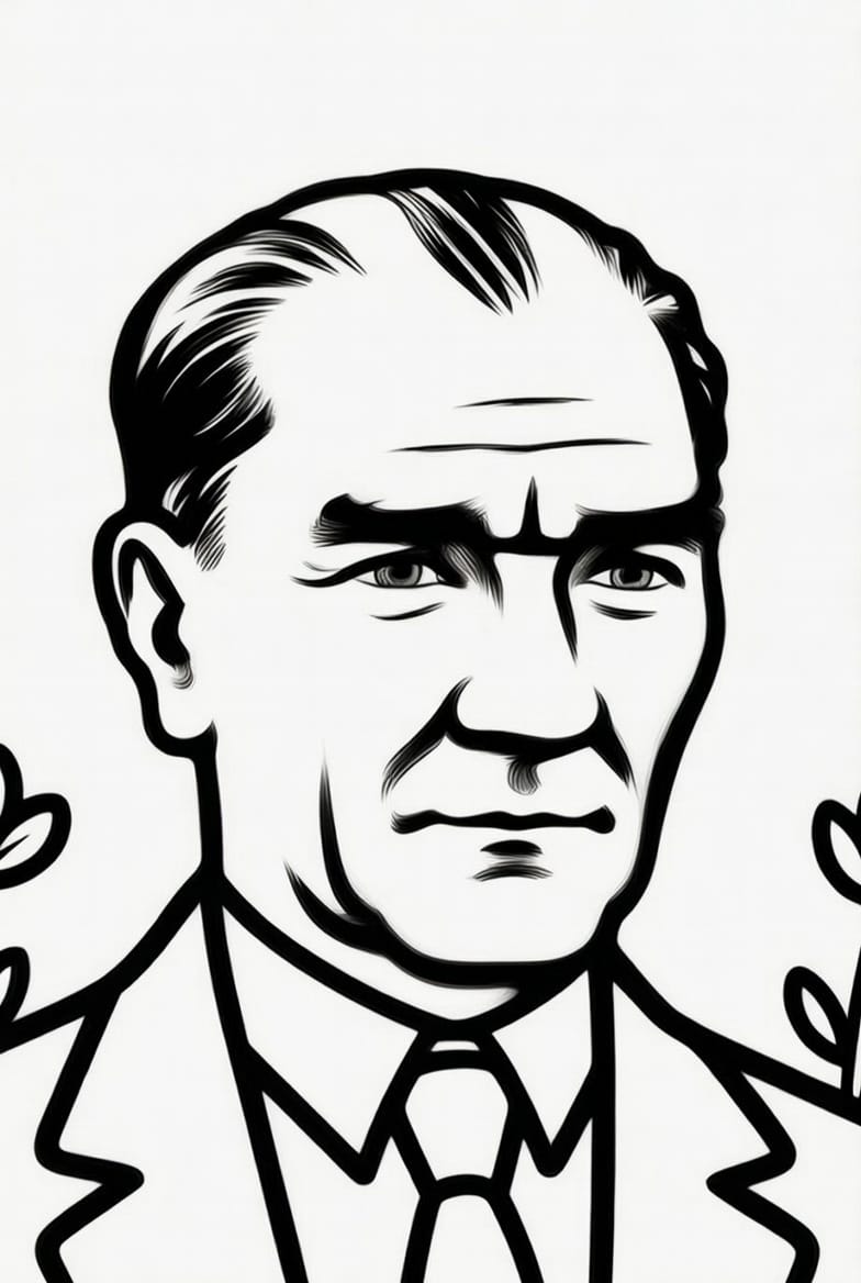 Cumhuriyet Bayramı Atatürk Boyama Boyama