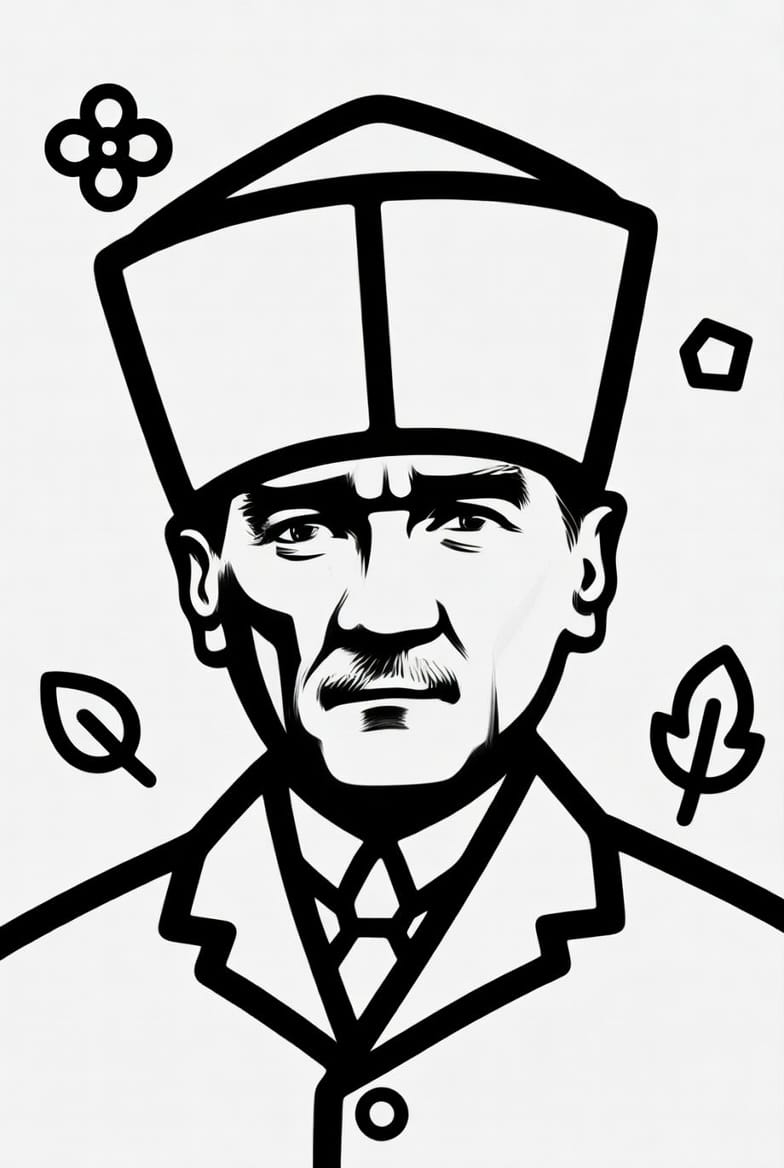 Türk Bayrağı ve Atatürk Boyama Boyama