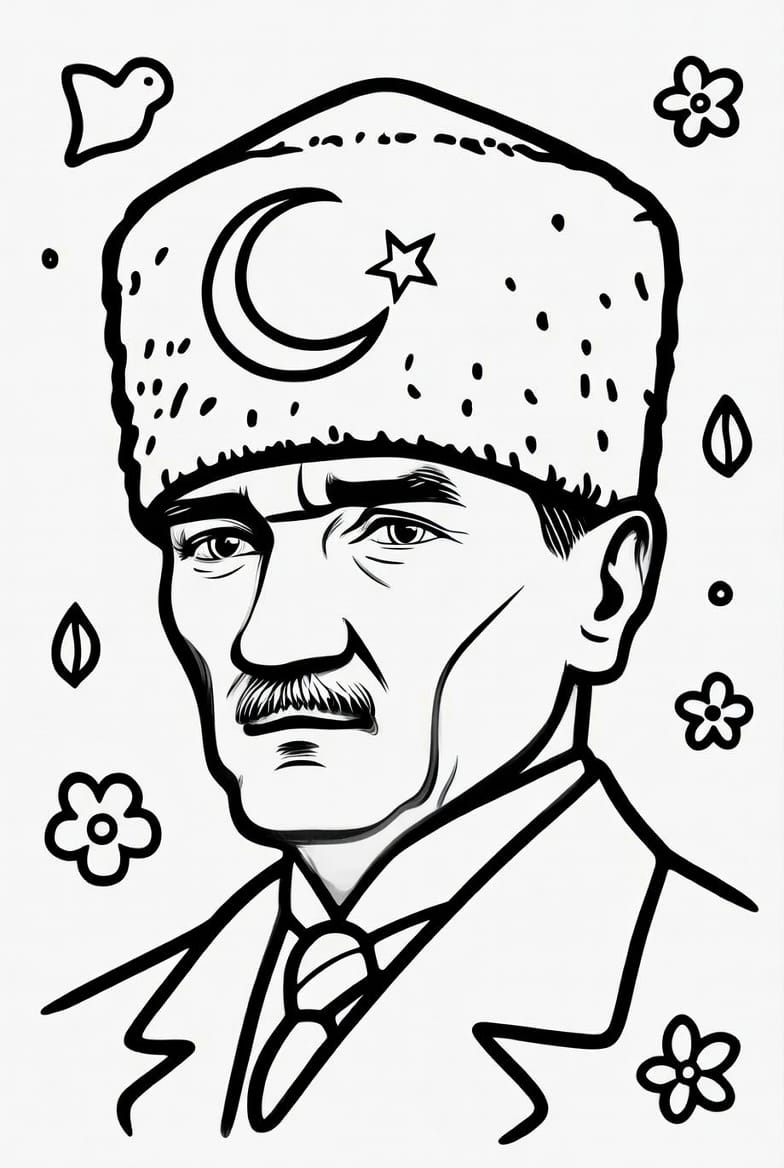 Atatürk Çizimi Boyama