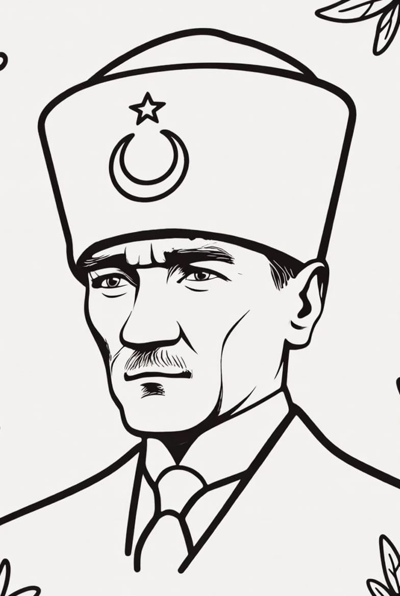 Çocuklarla Atatürk Boyama Boyama