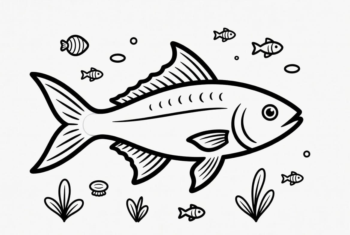 Renkli Balık Boyama