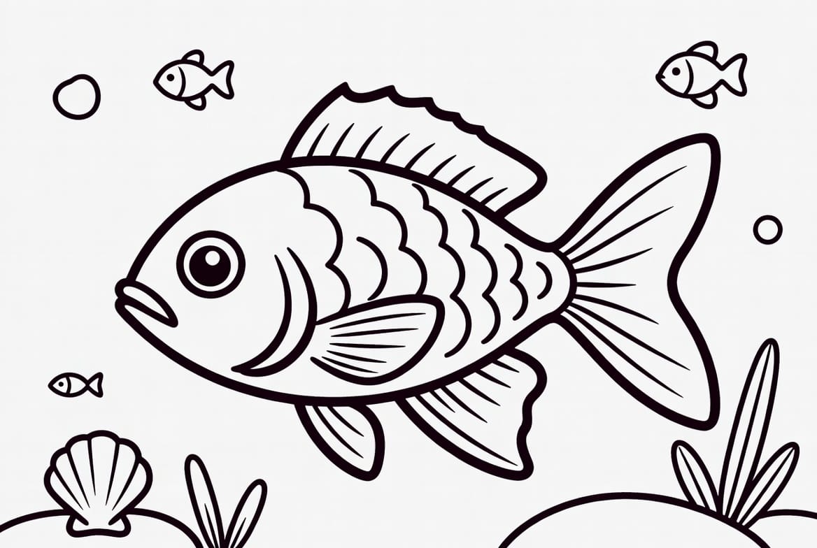 Büyük Balık Boyama Boyama