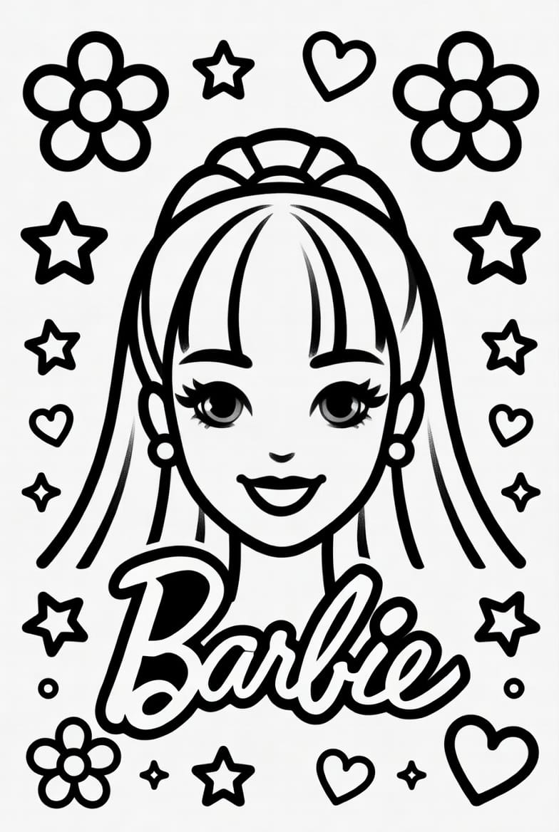 Kolay Barbie Boyama