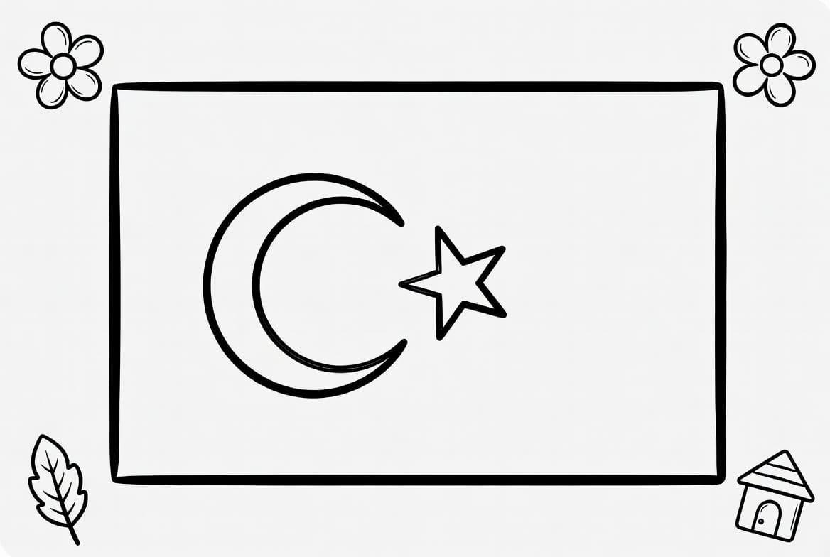 Türk Bayrağı Boyama