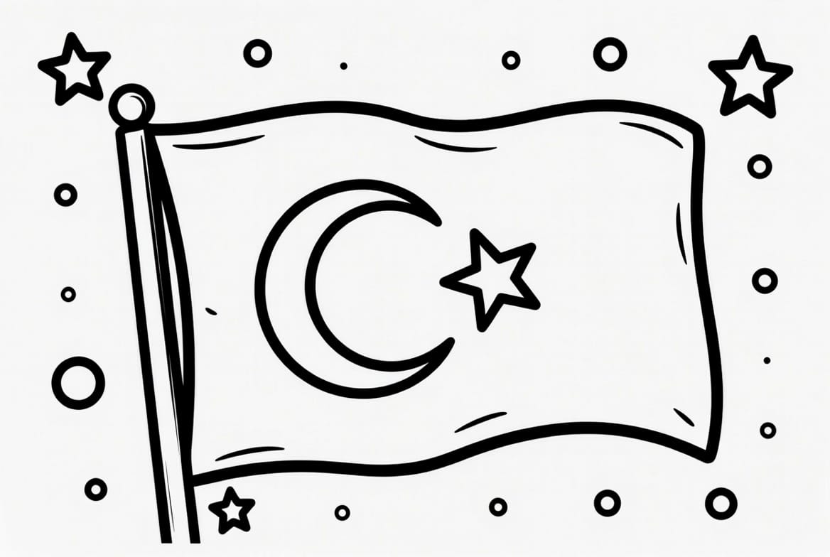 Türk Bayrak Boyama