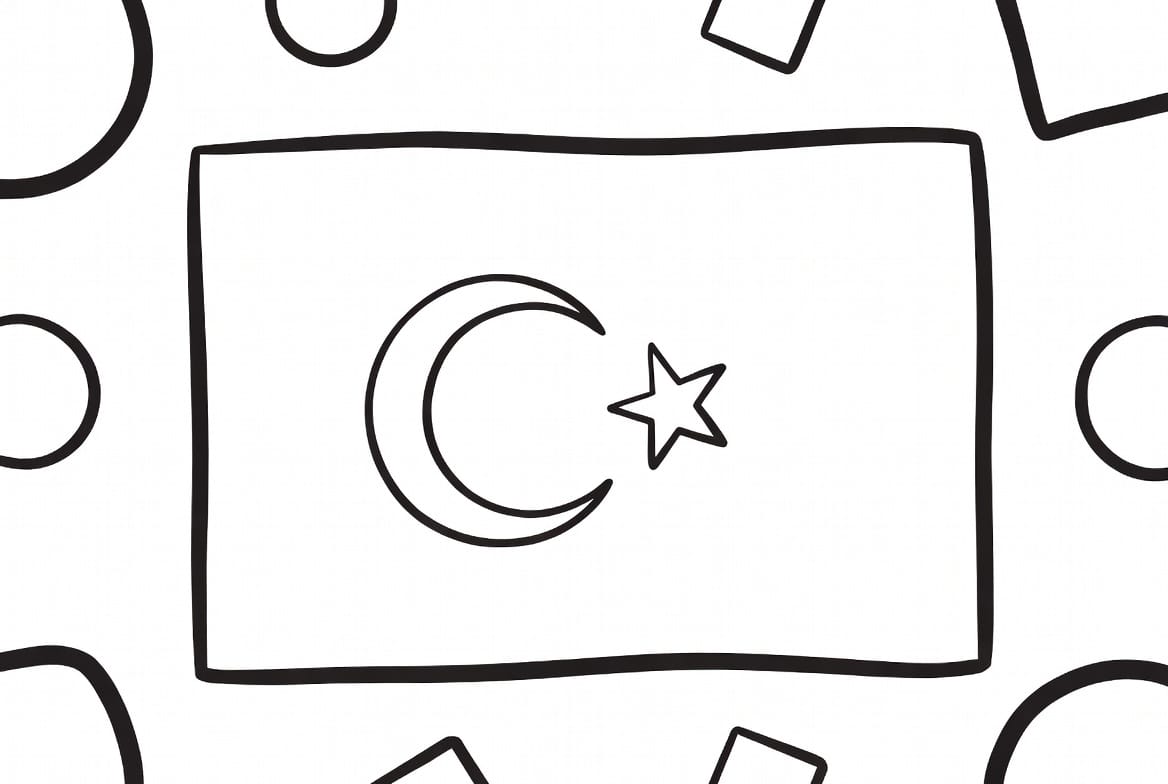 Okul Öncesi Bayrak Boyama Boyama