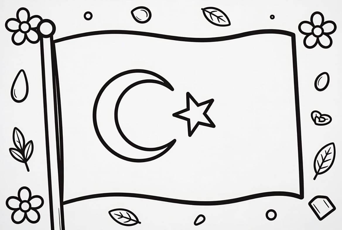 23 Nisan Bayrak Boyama Boyama