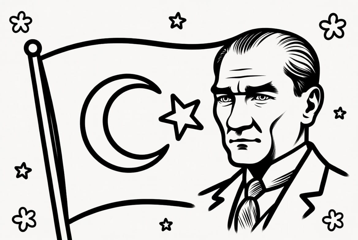 15 Temmuz Demokrasi Bayrağı Boyama Boyama