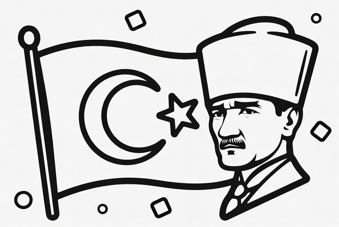 30 Ağustos Zafer Bayrağı Boyama