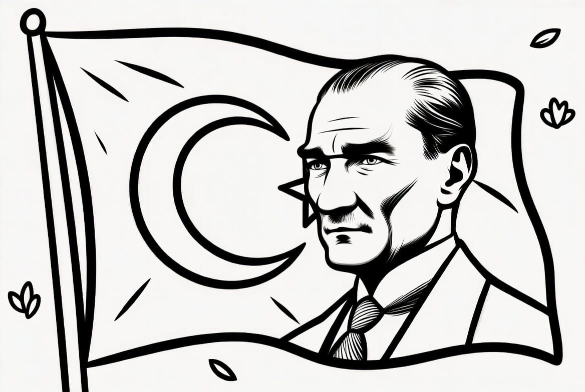 Eğitici Bayrak Boyama Boyama