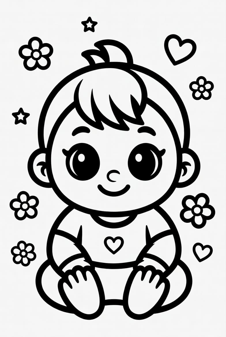 Emzikli Bebek Boyama