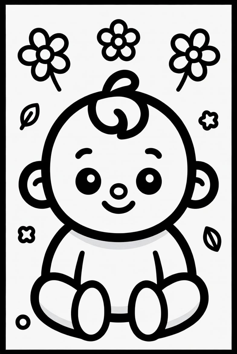 Ayıcıklı Bebek Boyama