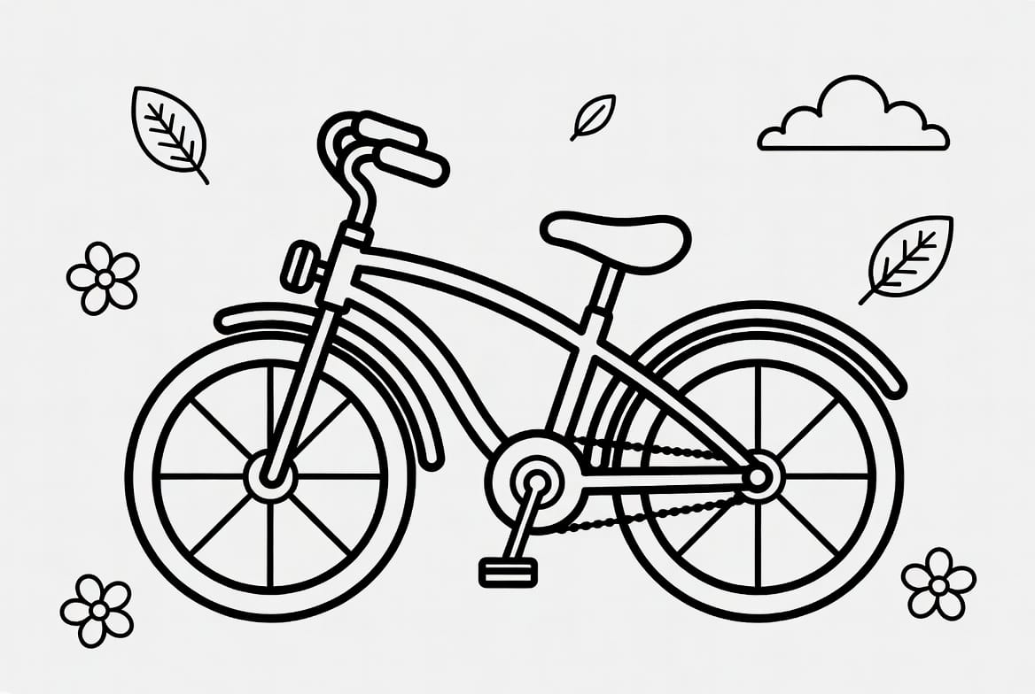 Sevimli Bisiklet Boyama