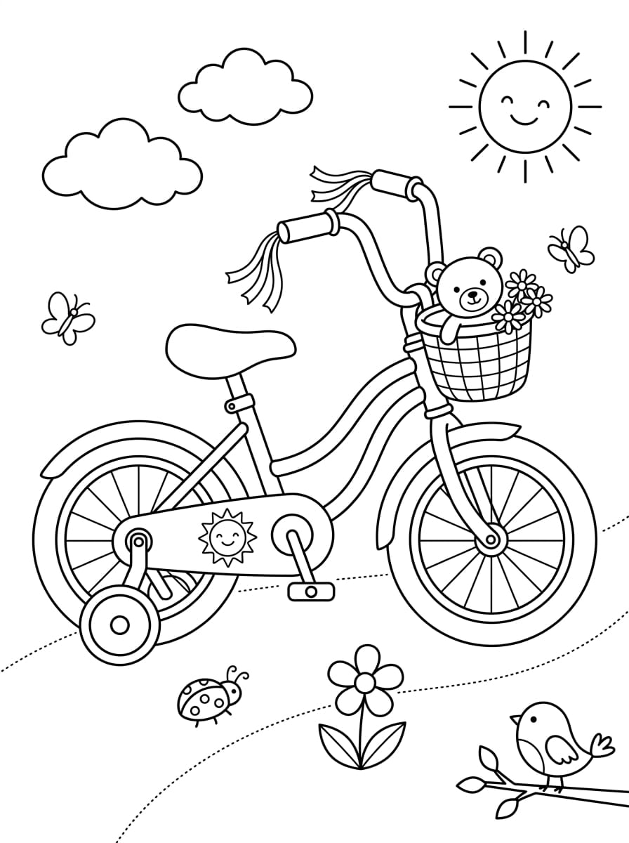 Sepetli Bisiklet Boyama