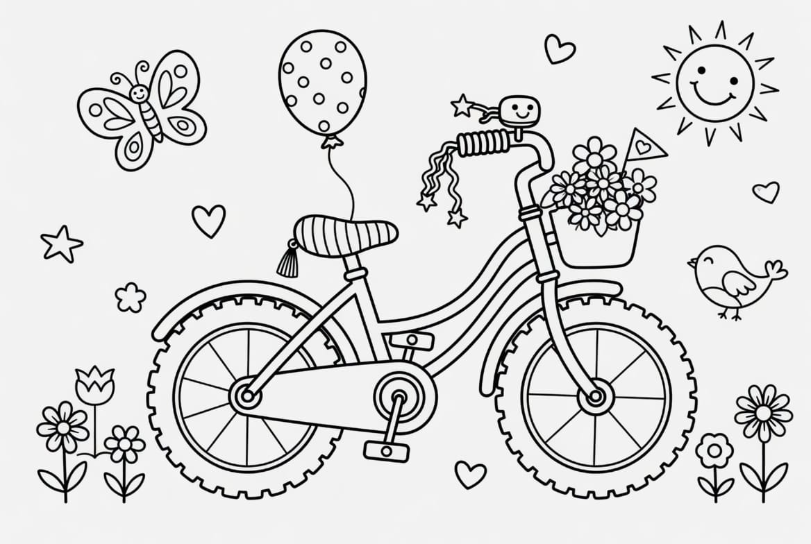 Doğada Bisiklet Boyama