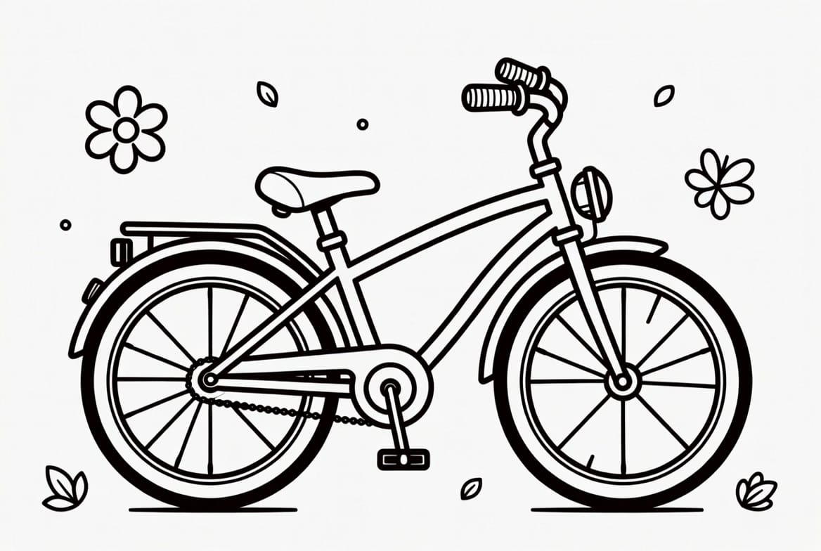 Okul Öncesi Bisiklet Boyama