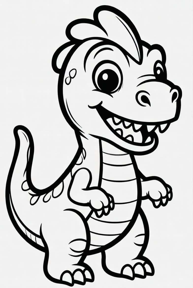 Korkunç Dinozor Boyama Boyama