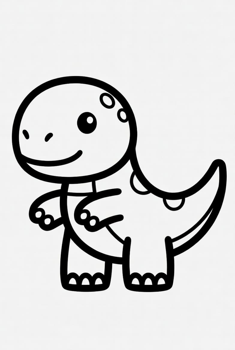 Kolay Dinozor Boyama Boyama