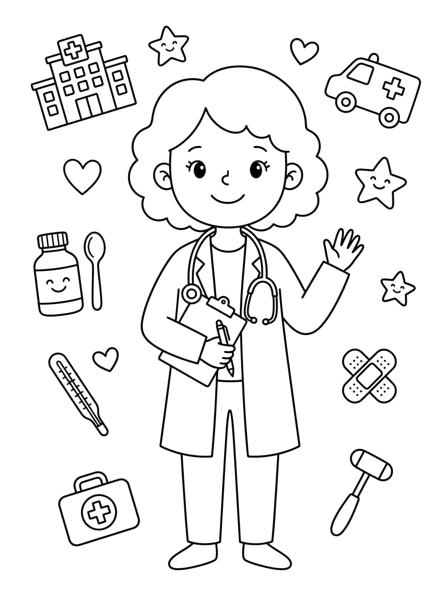 Okul Öncesi Doktor Boyama