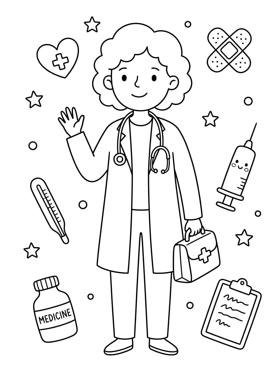 Eğitici Doktor Boyama