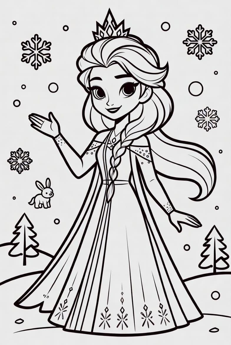 Karlar Kraliçesi Elsa Boyama Boyama