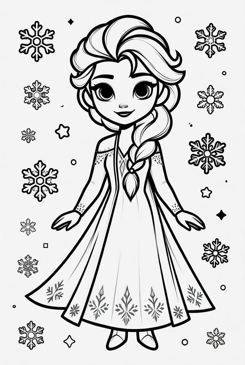 Sihirli Elsa Boyama Boyama