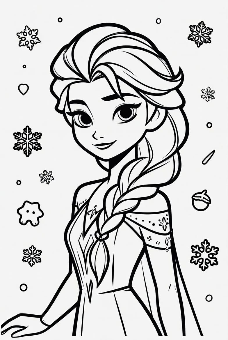 Prenses Elsa Boyama Boyama