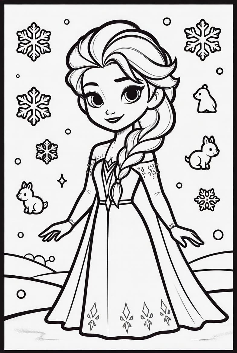 Karlar Ülkesi Elsa Boyama Boyama