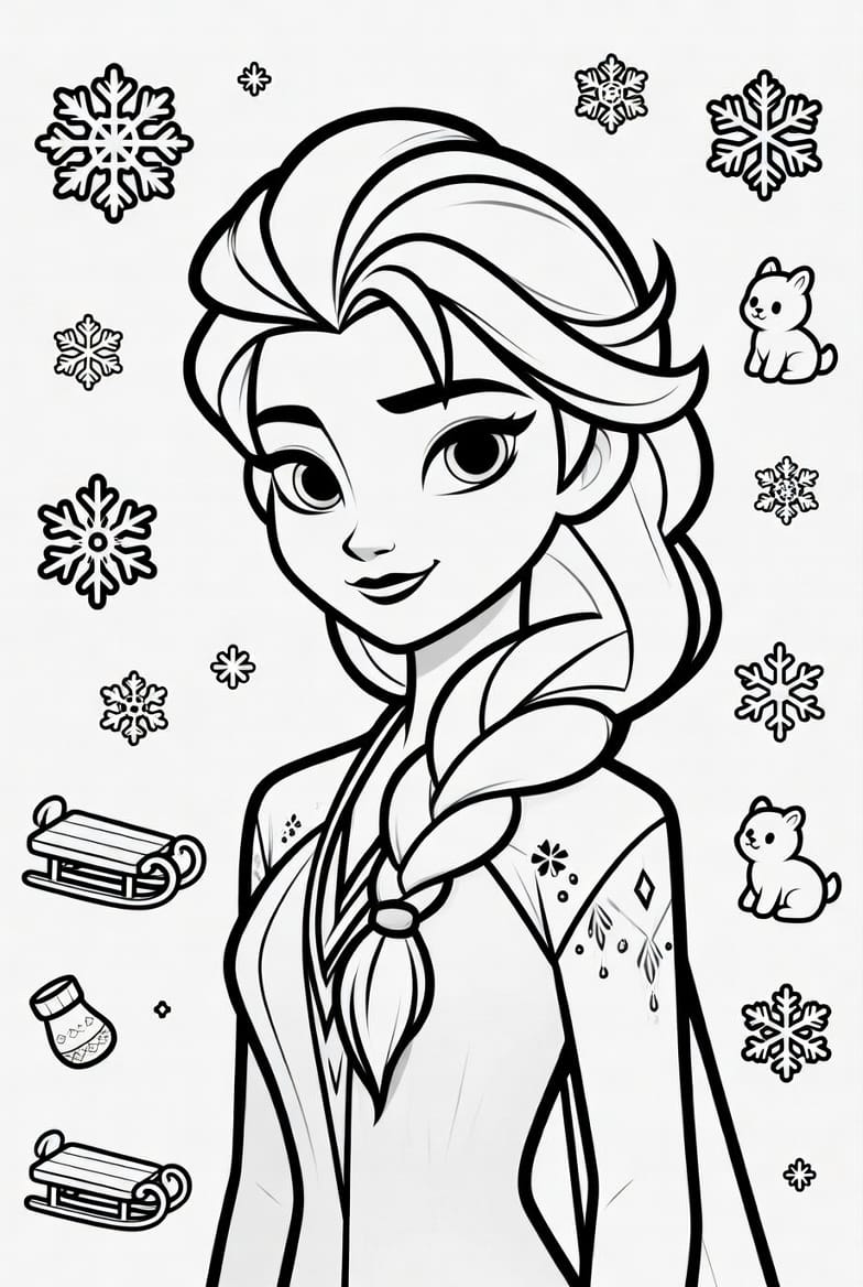 İnci Elsa Boyama Boyama