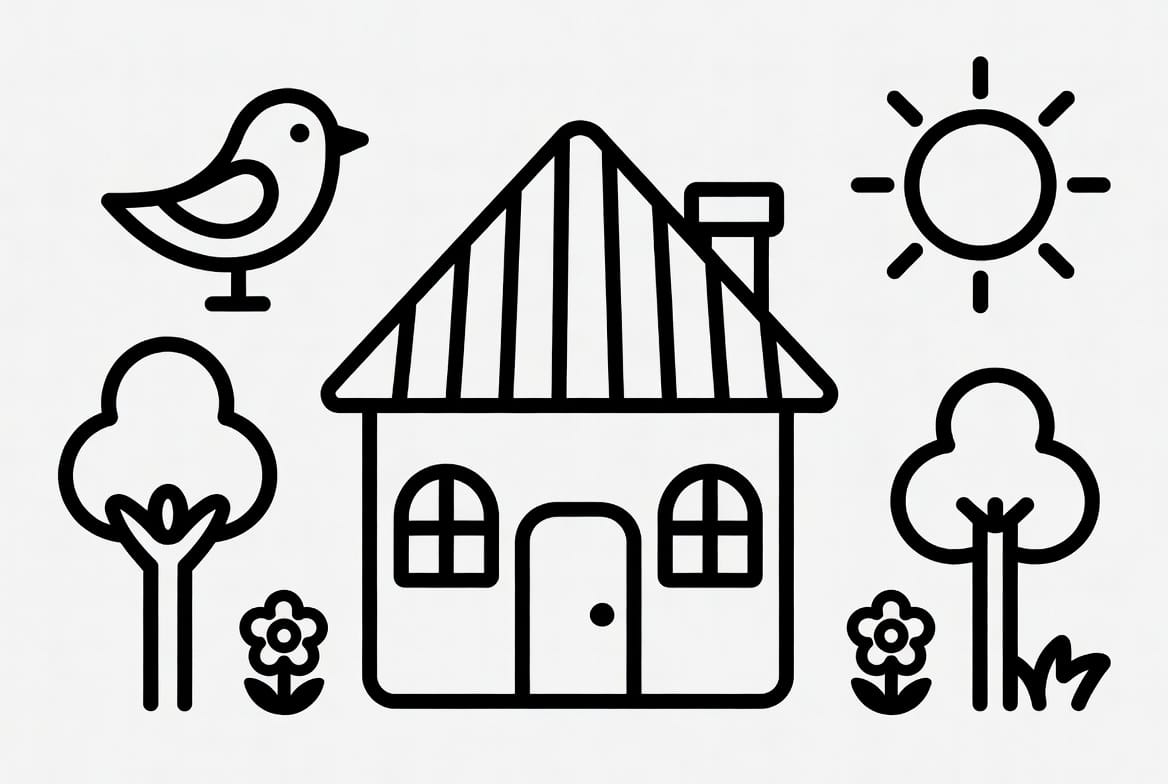 Şirin Ev Boyama Boyama