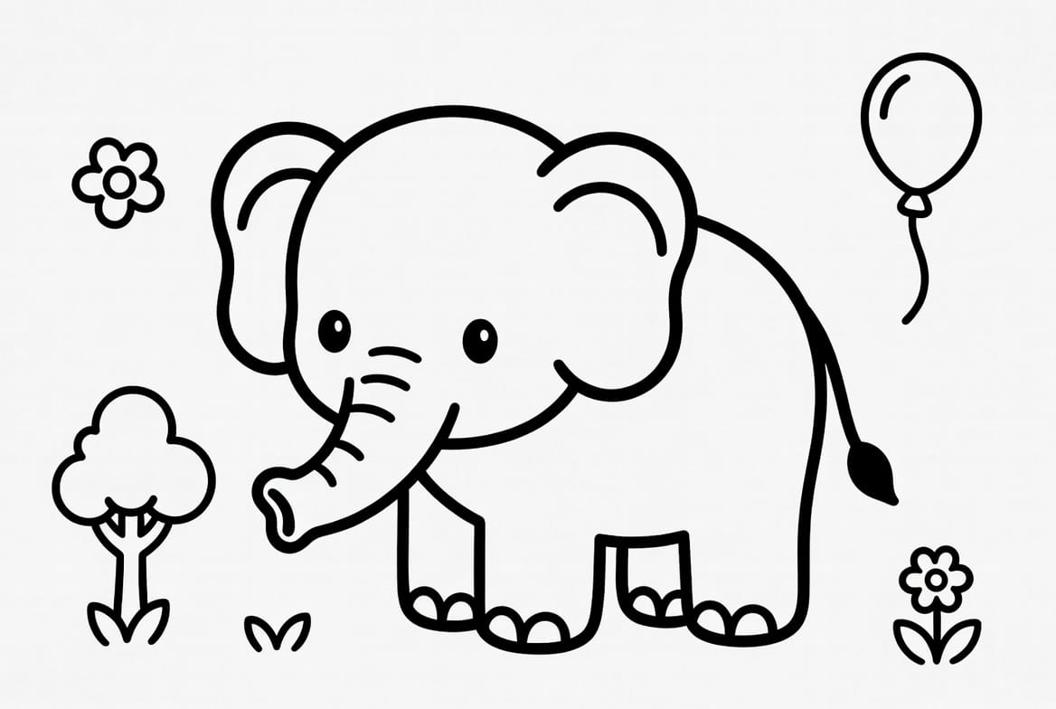 Hortumlu Fil Boyama Boyama