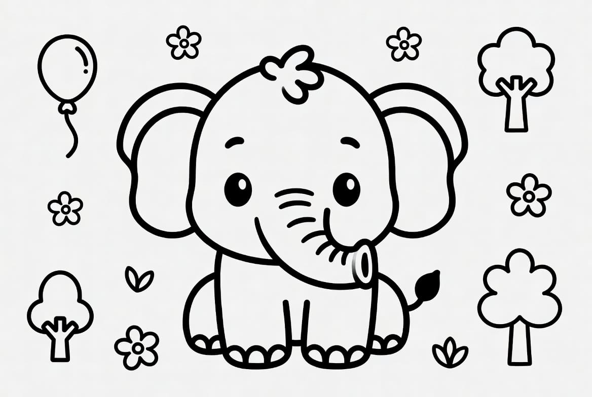 Sirk Fili Boyama Boyama