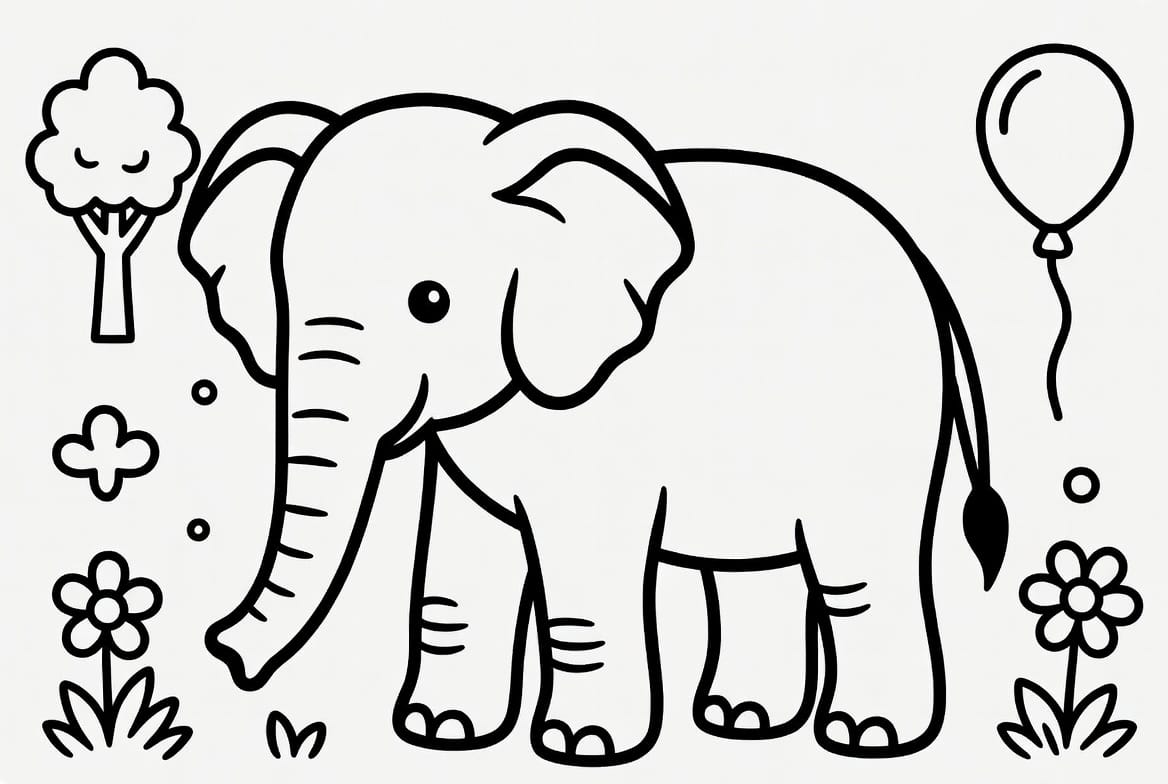 Mutlu Fil Boyama Boyama