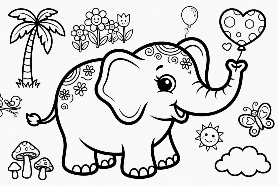 Komik Fil Boyama Boyama