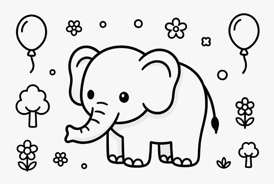 Bebek Fil Boyama Boyama