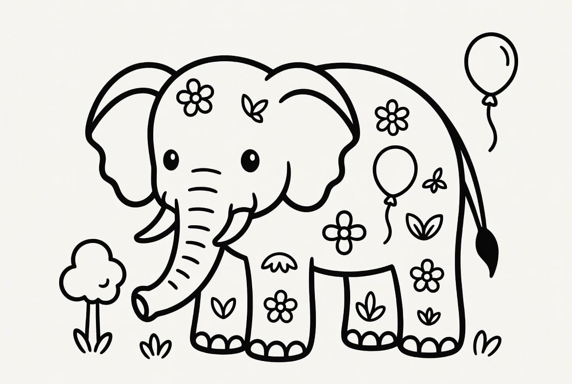 Afrika Fili Boyama Boyama