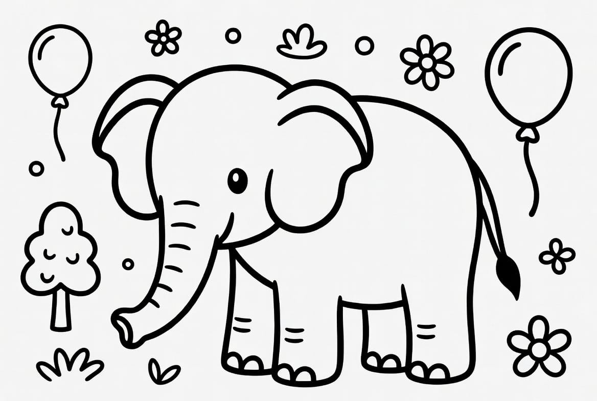 Kulaklı Fil Boyama Boyama