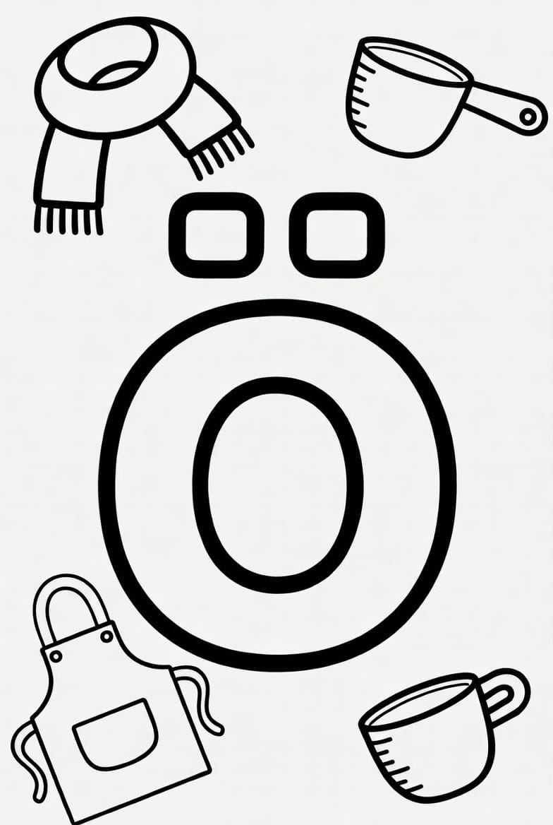 Küçük ö Harfi Boyama Boyama