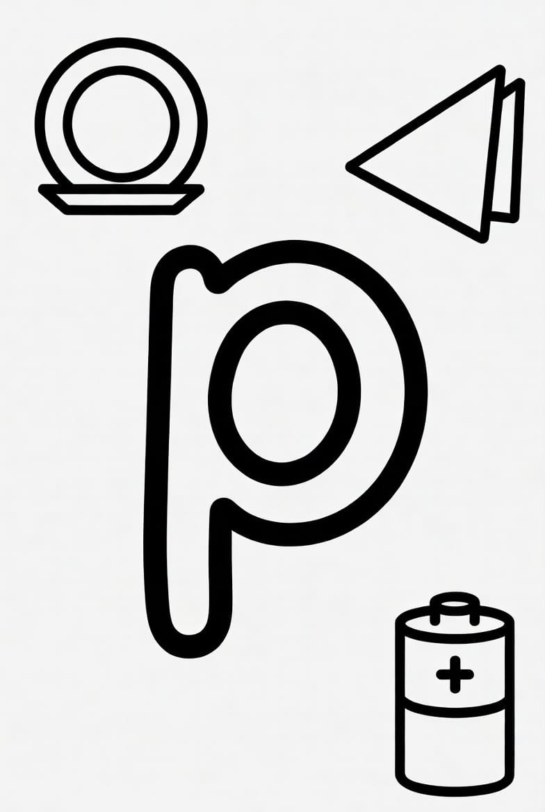 Küçük p Harfi Boyama