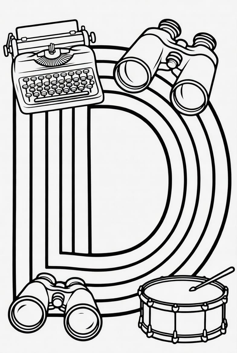 Büyük D Harfi Boyama Boyama