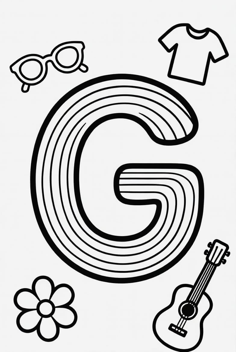 Çizgili Büyük G Boyama