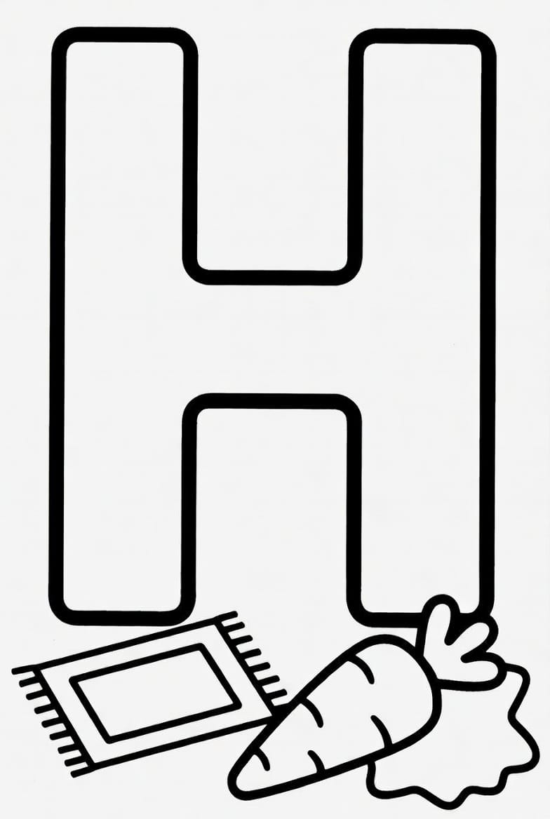 Büyük H Harfi Boyama