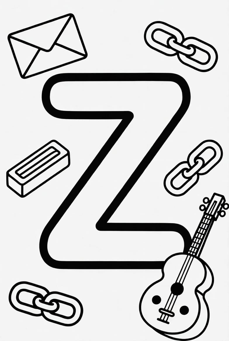 Büyük z Harfi Boyama
