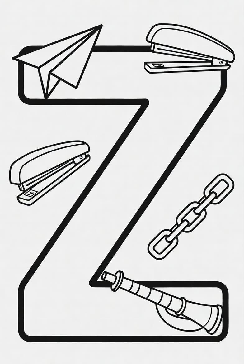 Büyük Z Harfi Boyama Boyama