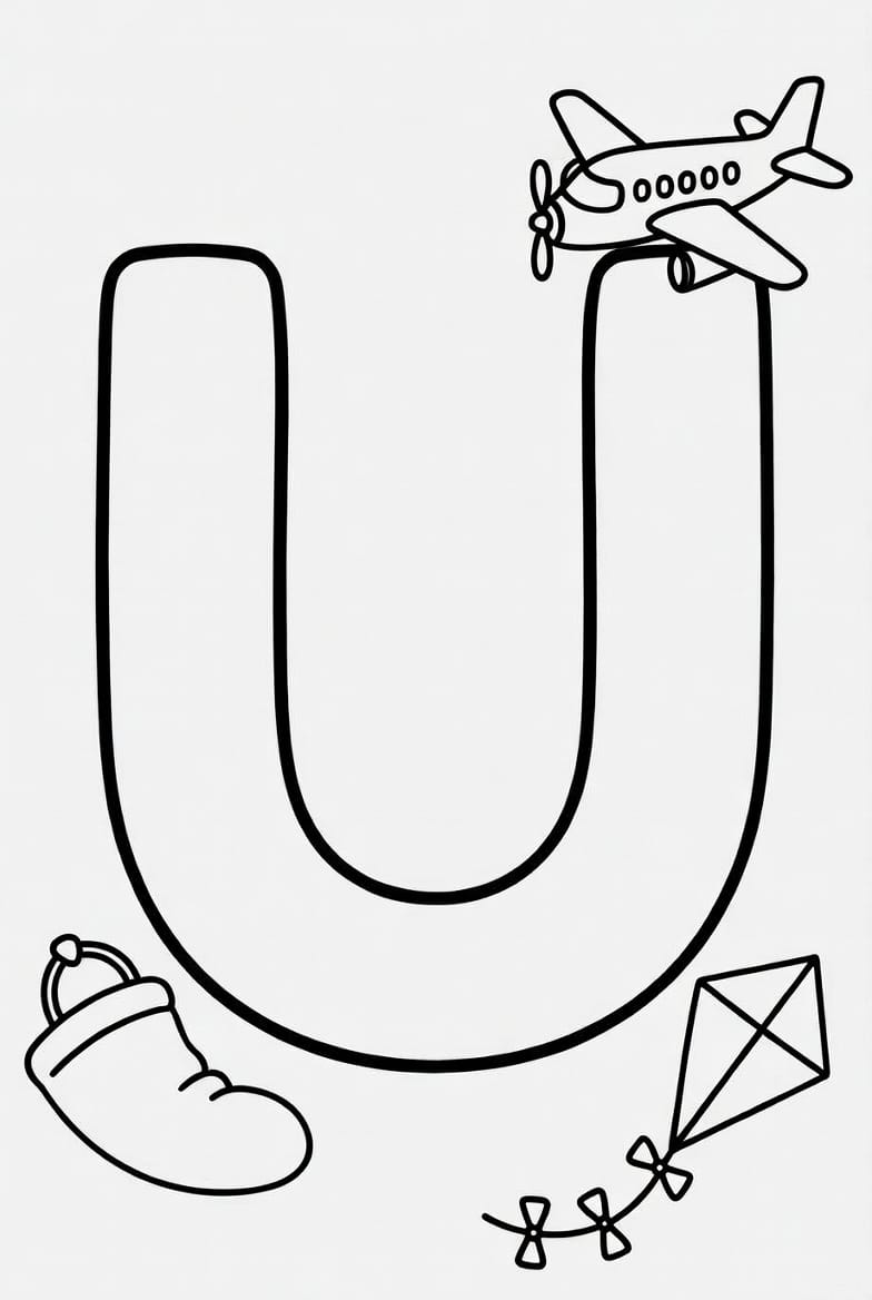 Büyük U Harfi Boyama