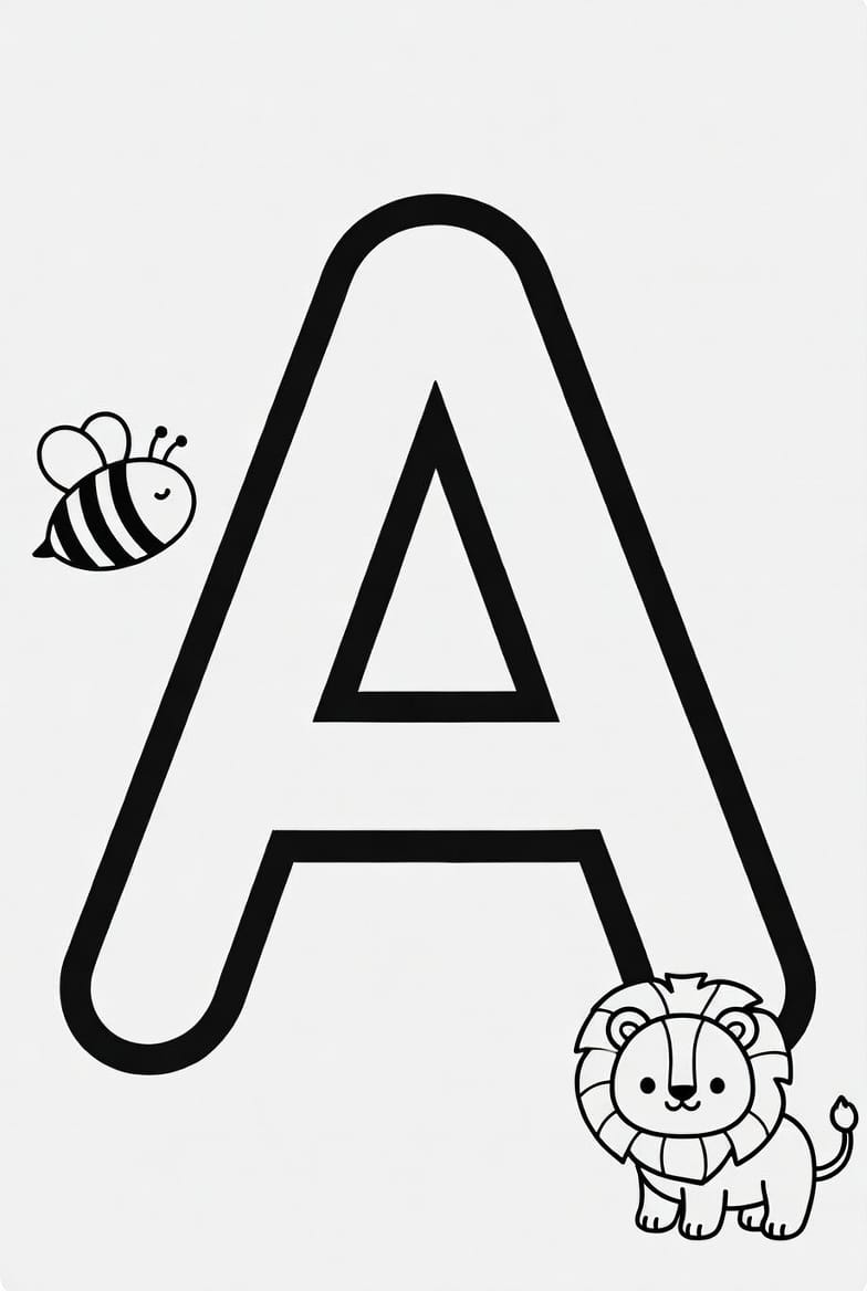 Büyük A Harfi Boyama Boyama